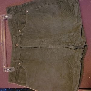 F21 high rise corduroy shorts